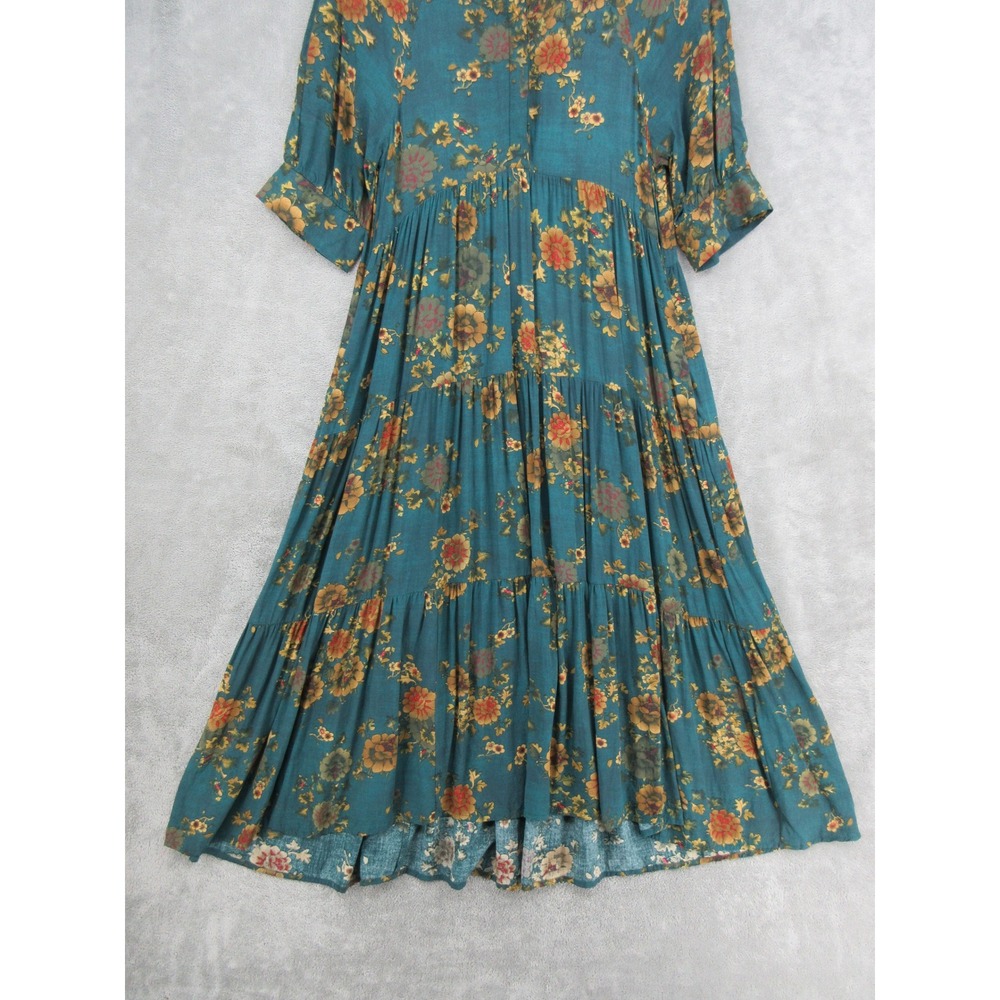 Natural Life Dress Womens Size Small Floral Midi Pockets Boho Babydoll Cottage - Picture 4 of 12